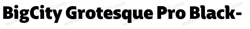 BigCity Grotesque Pro Black字体转换